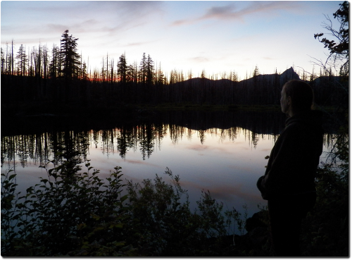 Rachael looking at the sunset